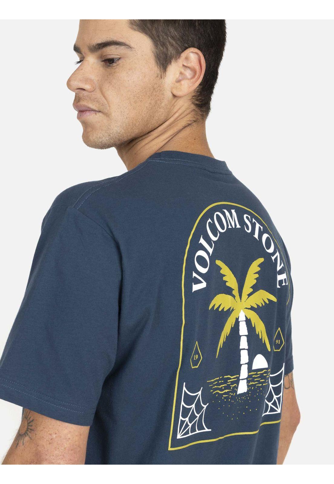 Polera M/C Básica Hombre 7P104-MV22 Azul Marino Volcom-2