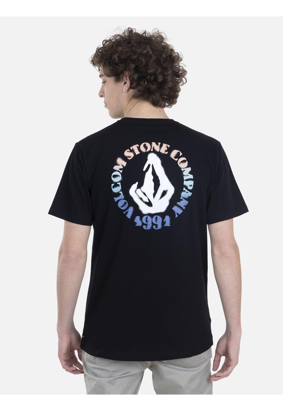 Polera M/C Básica Hombre 7P119-MV22 Negro Volcom-1