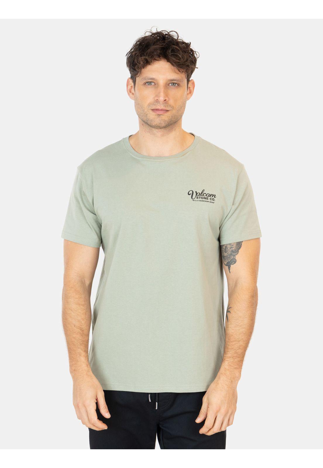 Polera MC Push Verde Hombre Volcom-0