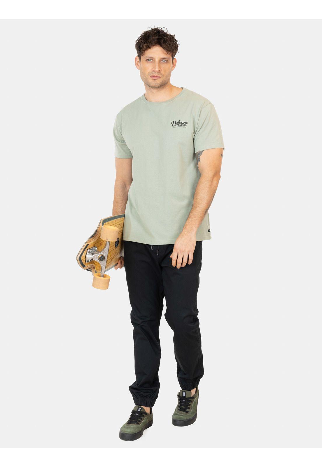 Polera MC Push Verde Hombre Volcom-3