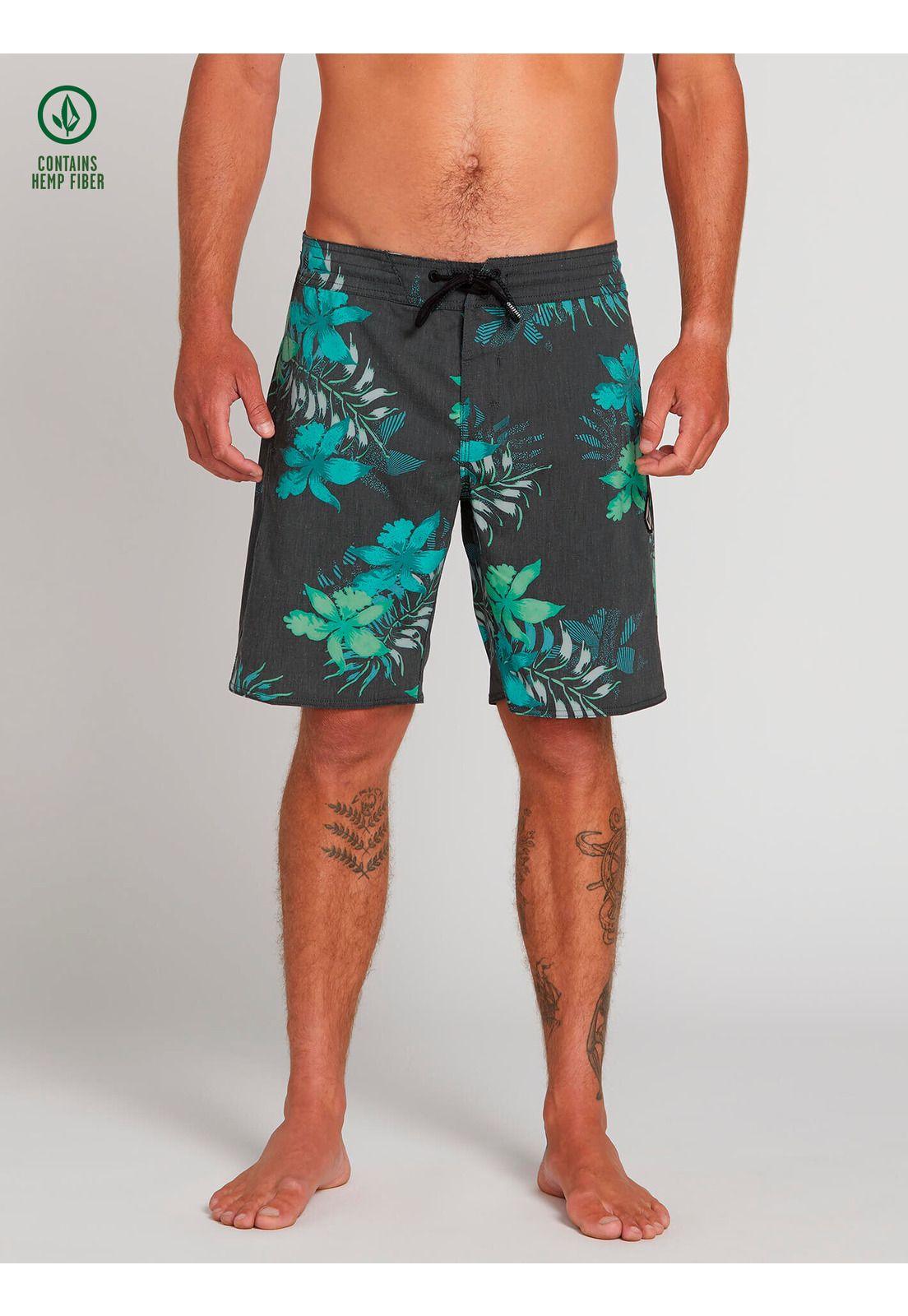 Traje De Baño Microfibra Hombre 8T122-MV20 Negro Volcom-0