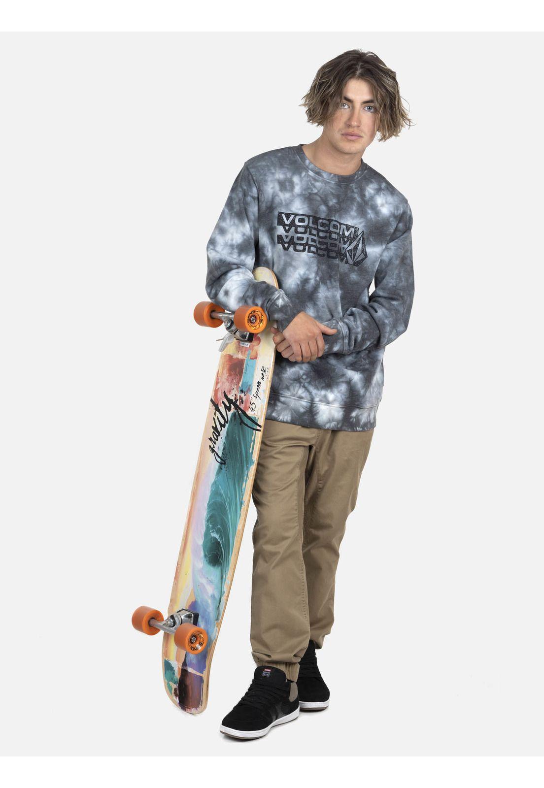 Poleron CR Hombre 7O155-MV22 Celeste Volcom-3