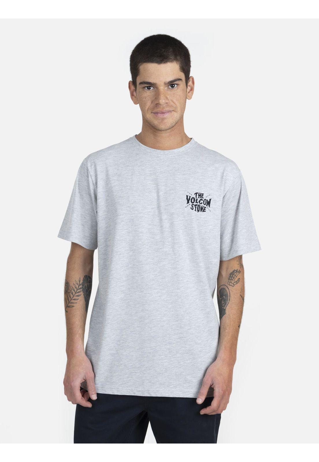 Polera M/C Básica Hombre 7P216-MV22 Gris Volcom-0