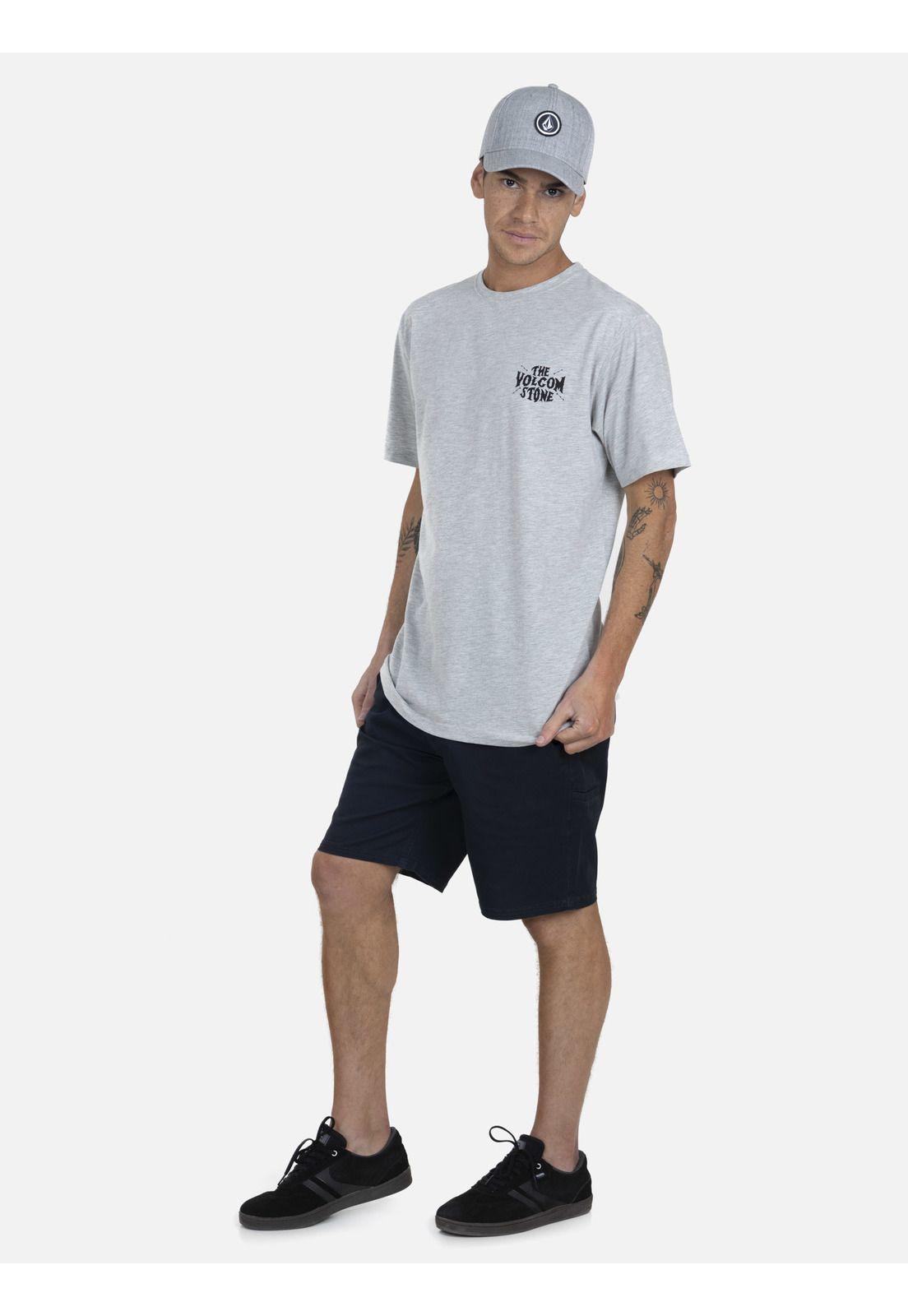 Polera M/C Básica Hombre 7P216-MV22 Gris Volcom-3