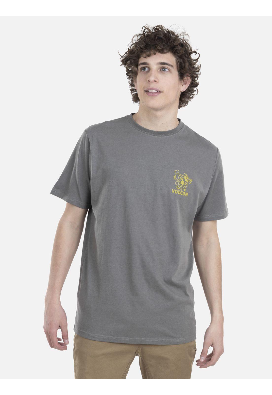 Polera M/C Básica Hombre 7P105-MV22 Verde Volcom-0