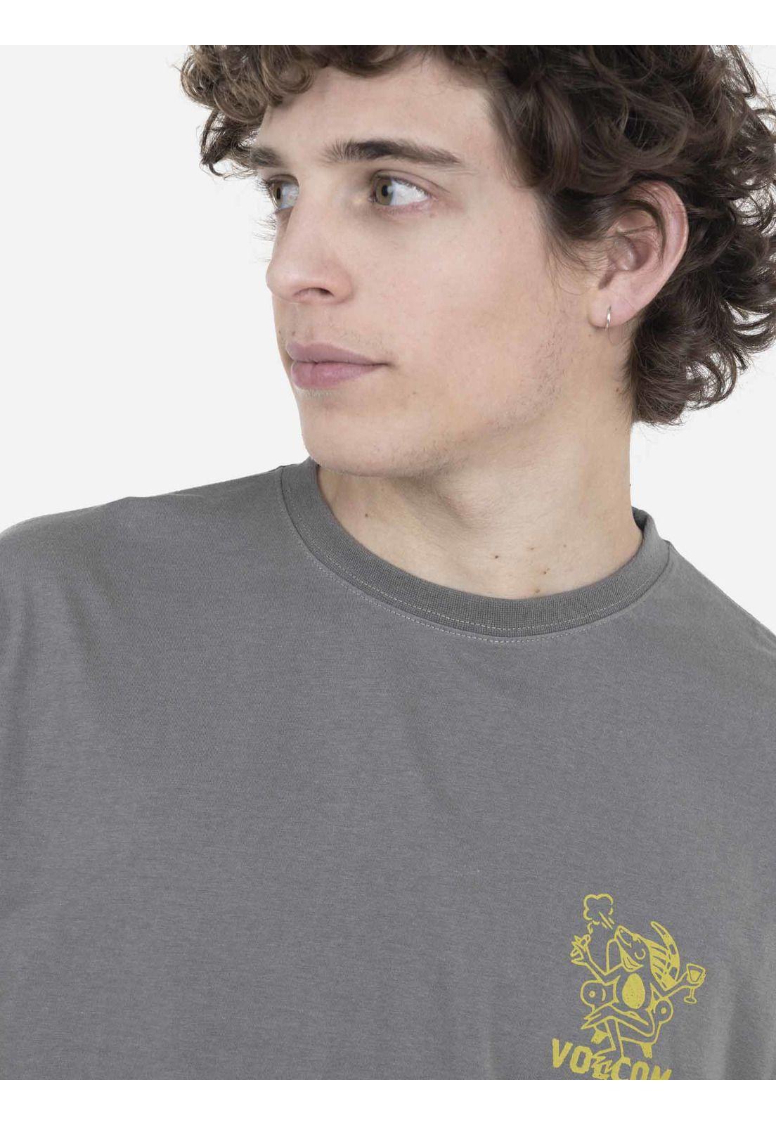 Polera M/C Básica Hombre 7P105-MV22 Verde Volcom-2