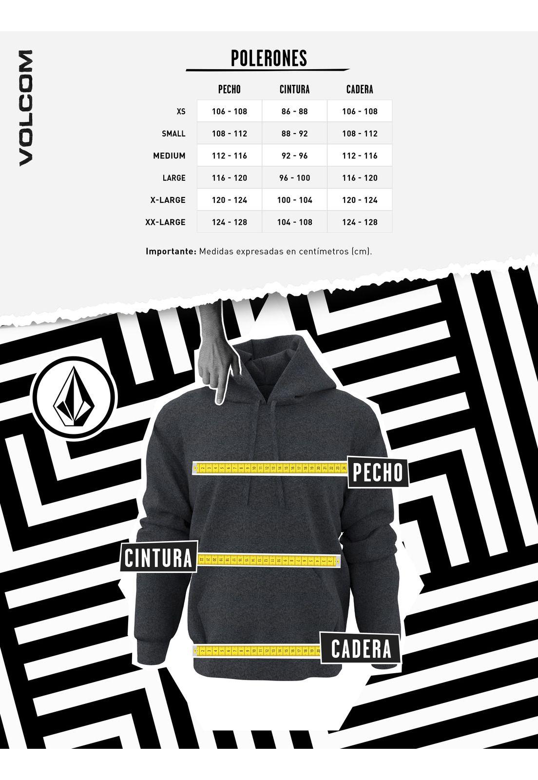 Poleron Canguro 7O223 Hombre Azul Volcom-2