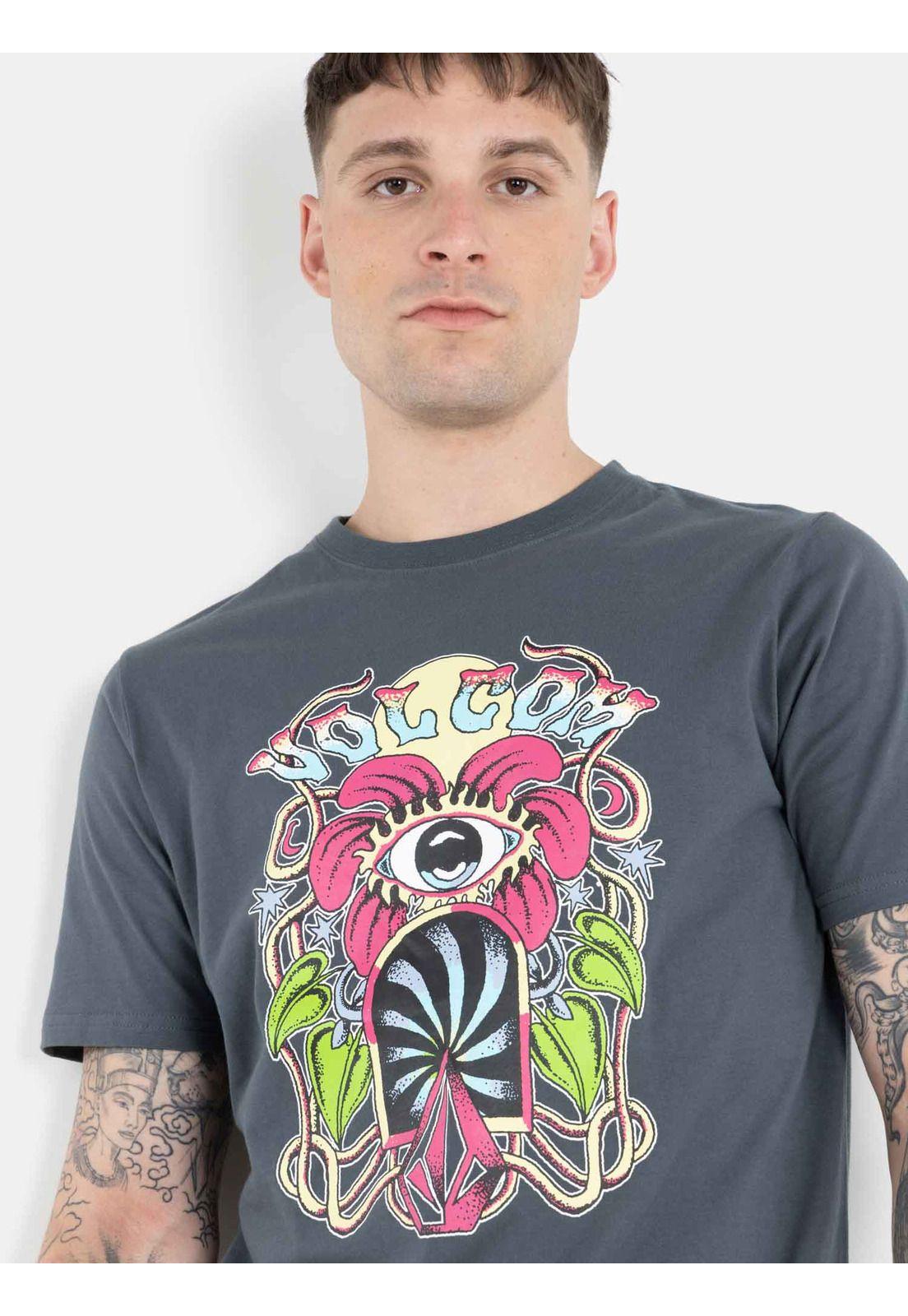 Polera Eye See Yow Ss Tee Gris Hombre Volcom-2