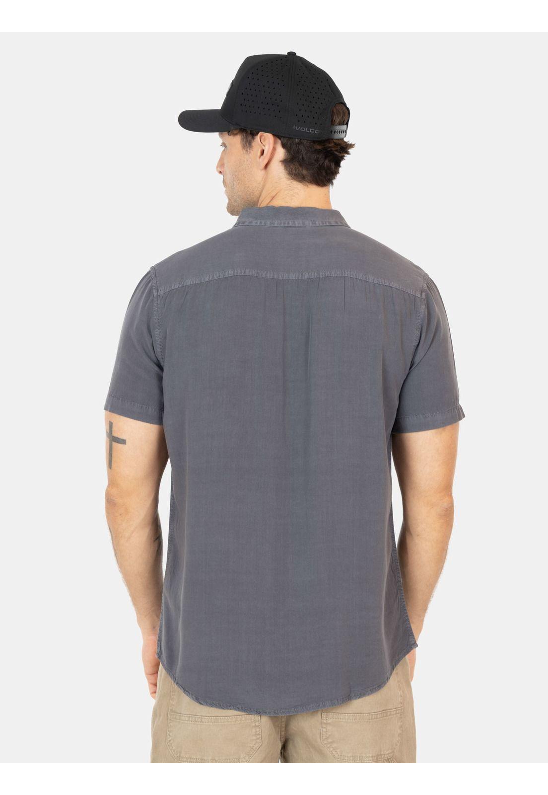 Camisa MC Barlo Gris Hombre Volcom-1