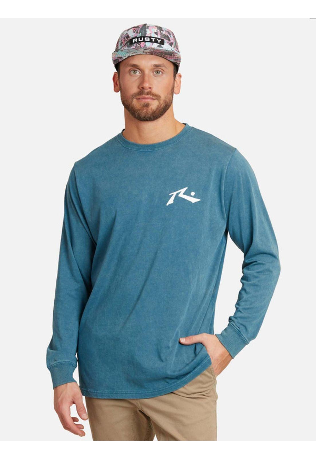 Polera North Shore Lst Azul Hombre Rusty-0