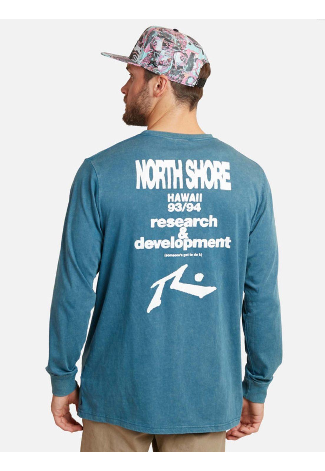 Polera North Shore Lst Azul Hombre Rusty-1