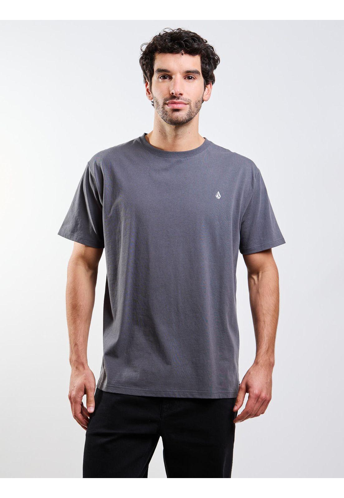 Polera MC Stoneblanks Bsc Gris Hombre Volcom-0
