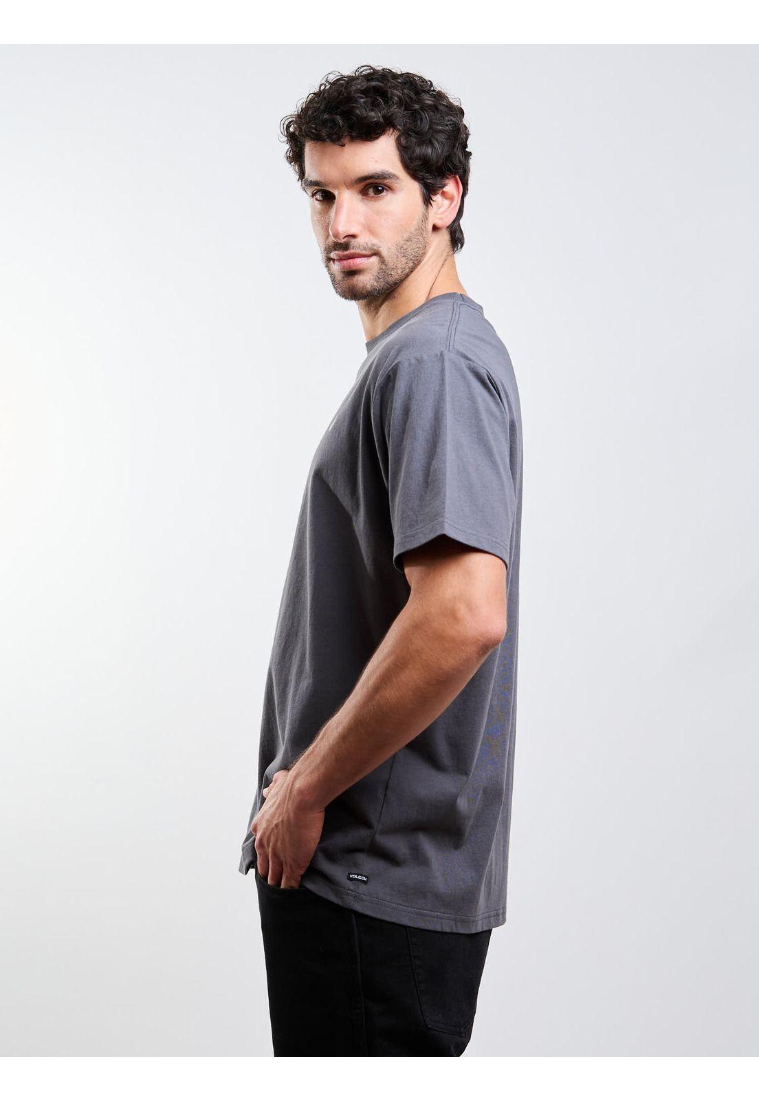 Polera MC Stoneblanks Bsc Gris Hombre Volcom-2