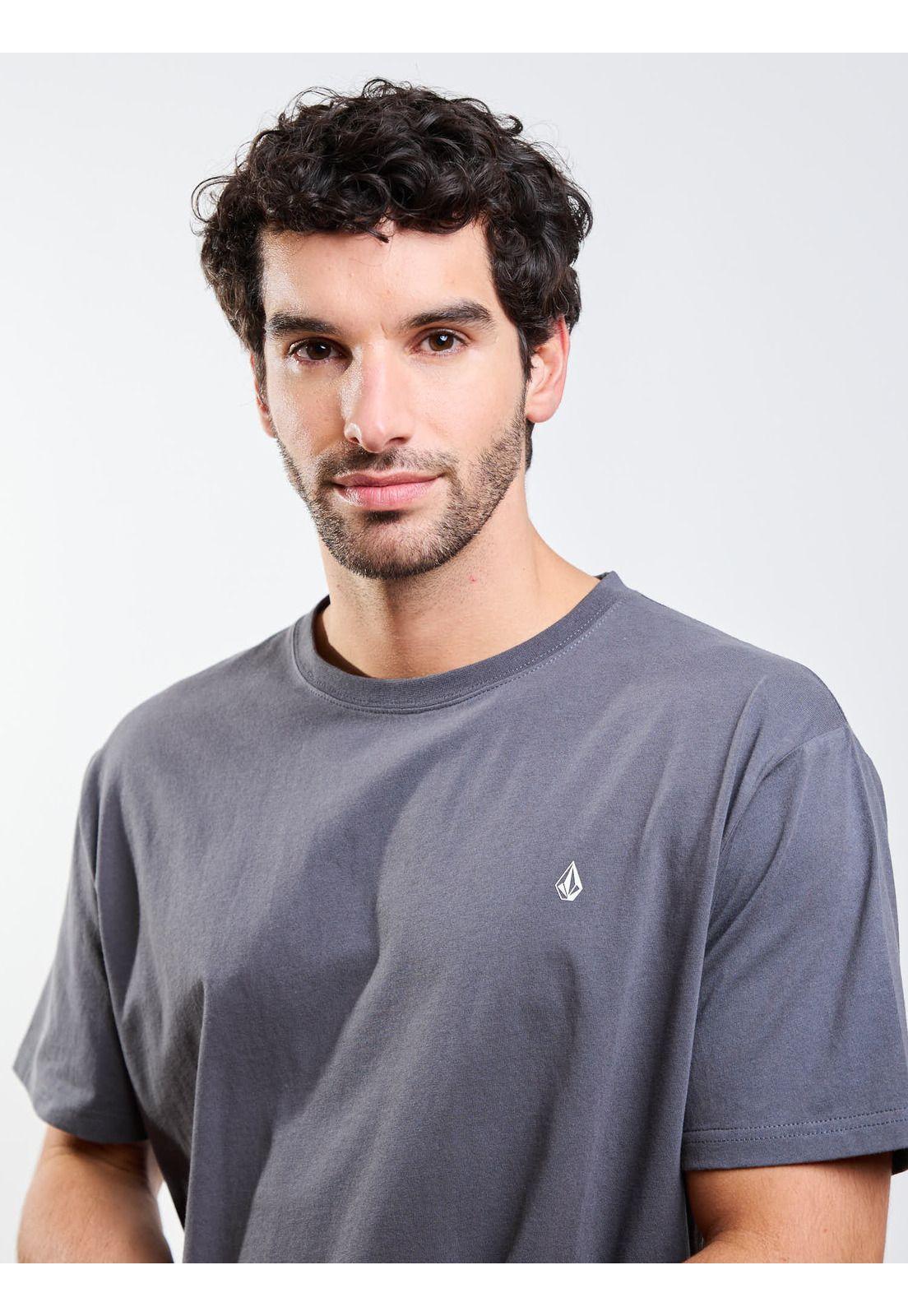 Polera MC Stoneblanks Bsc Gris Hombre Volcom-3