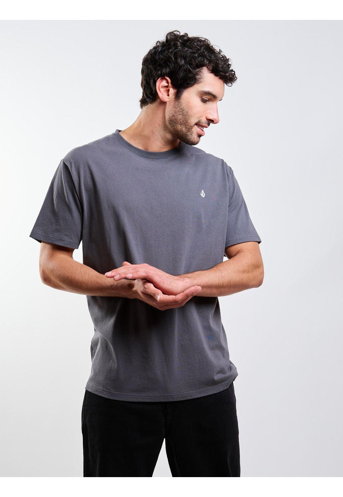 Polera MC Stoneblanks Bsc Gris Hombre Volcom-4