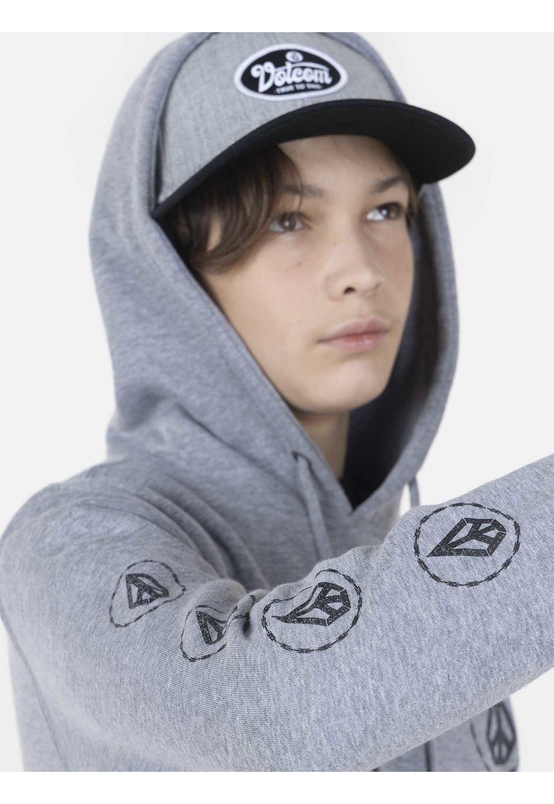 Poleron Juvenil RAZOR Gris Volcom-2