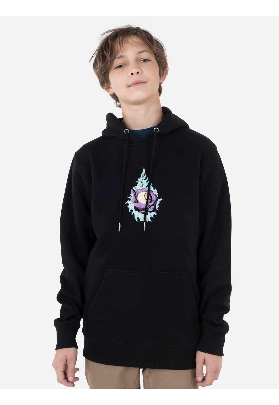 Poleron Juvenil BORN BONE Negro Volcom-0