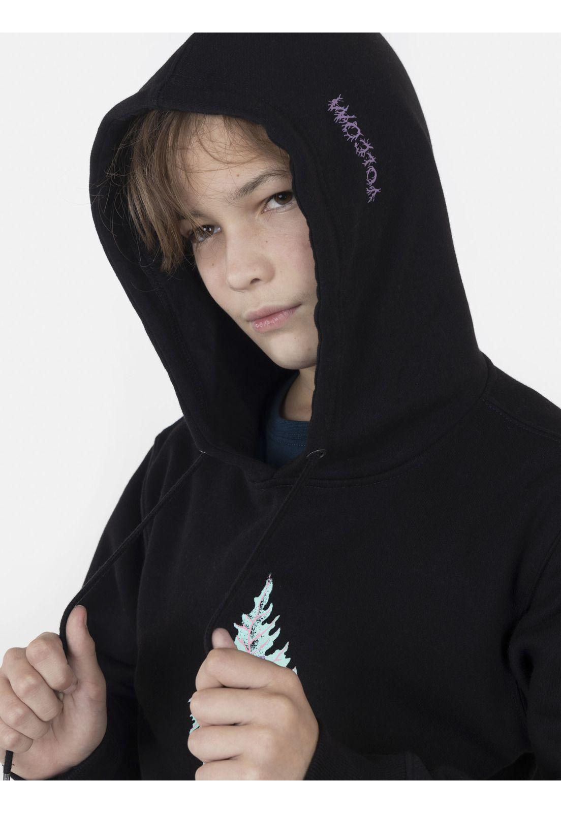 Poleron Juvenil BORN BONE Negro Volcom-2