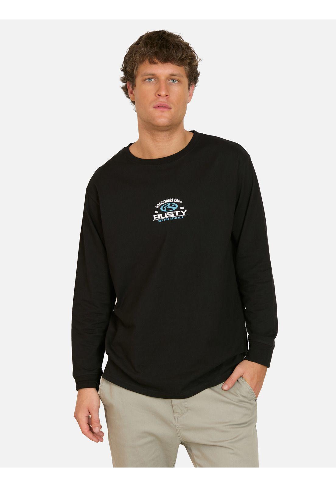 Polera ML Chopo Negro Hombre Rusty-0