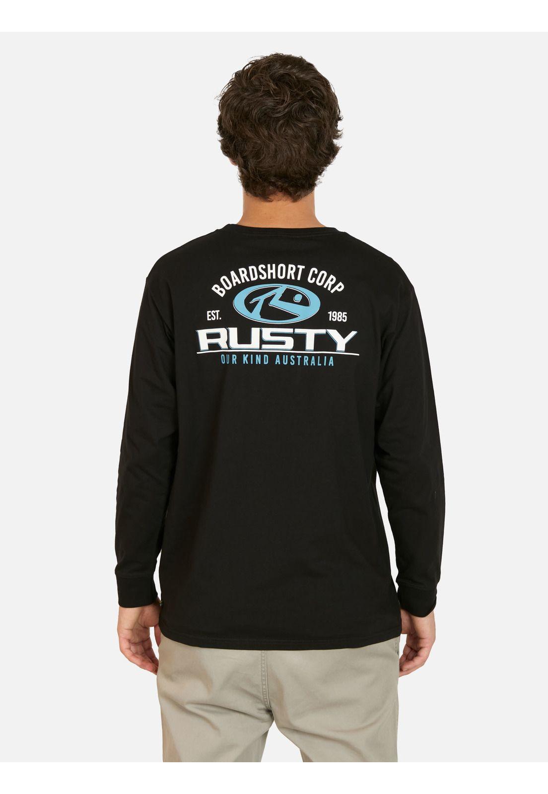 Polera ML Chopo Negro Hombre Rusty-1