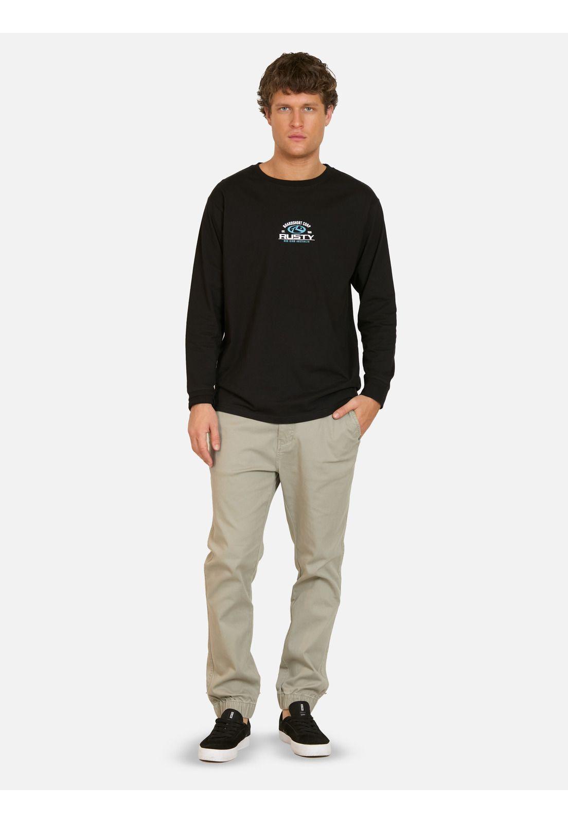 Polera ML Chopo Negro Hombre Rusty-3