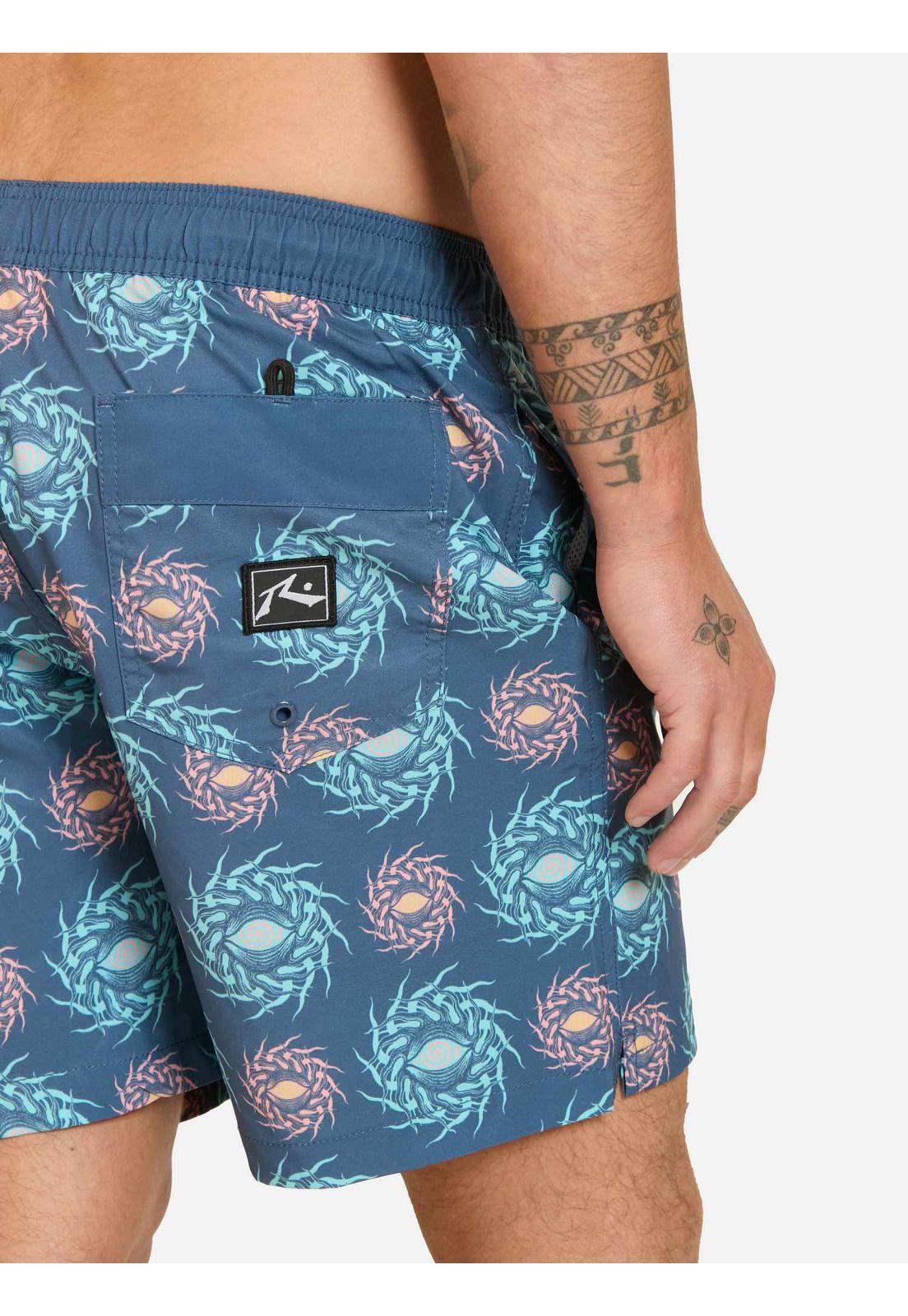 Traje De Baño Corto Fractal Multicolor Hombre Rusty-2