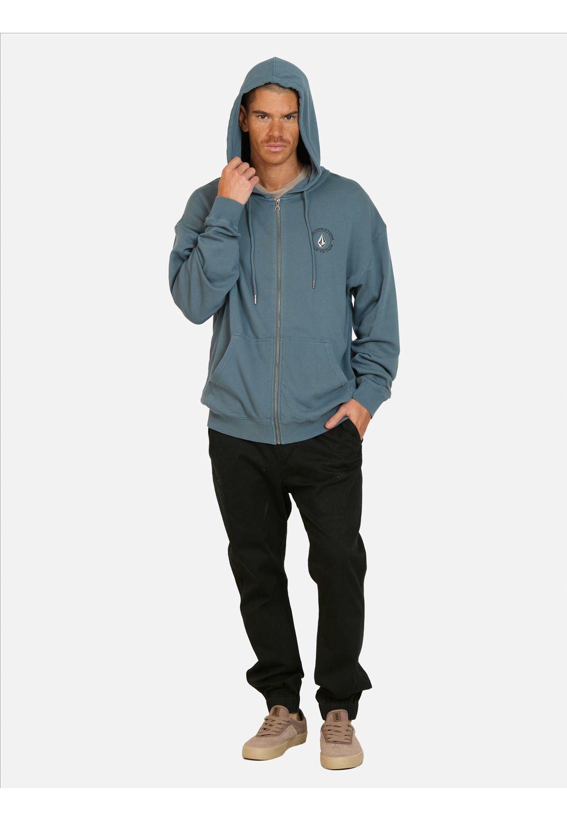 Poleron FZ Snap Azul Hombre Volcom-3