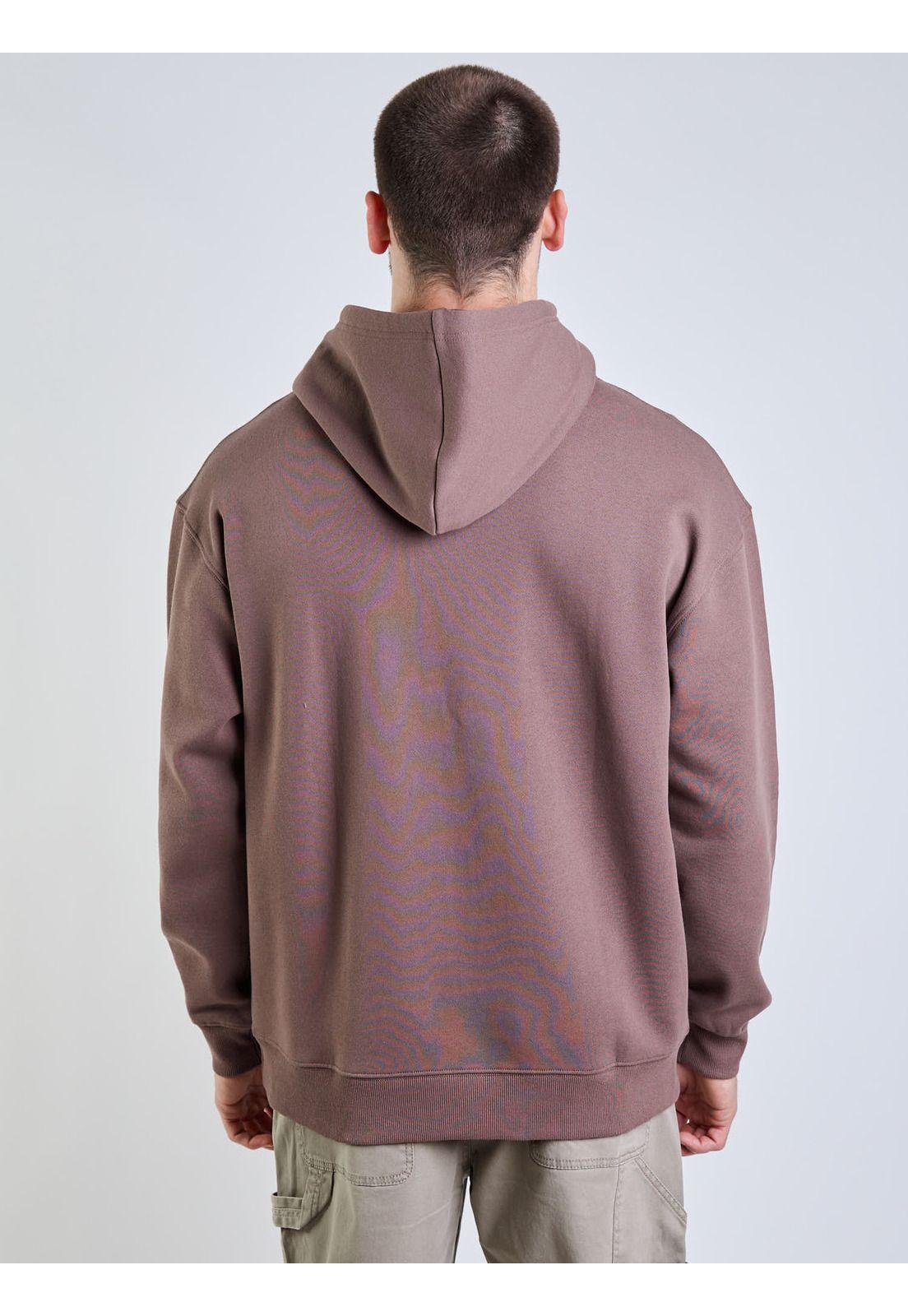 Poleron Canguro Rusty Brand Hoodie Café Hombre Rusty-6