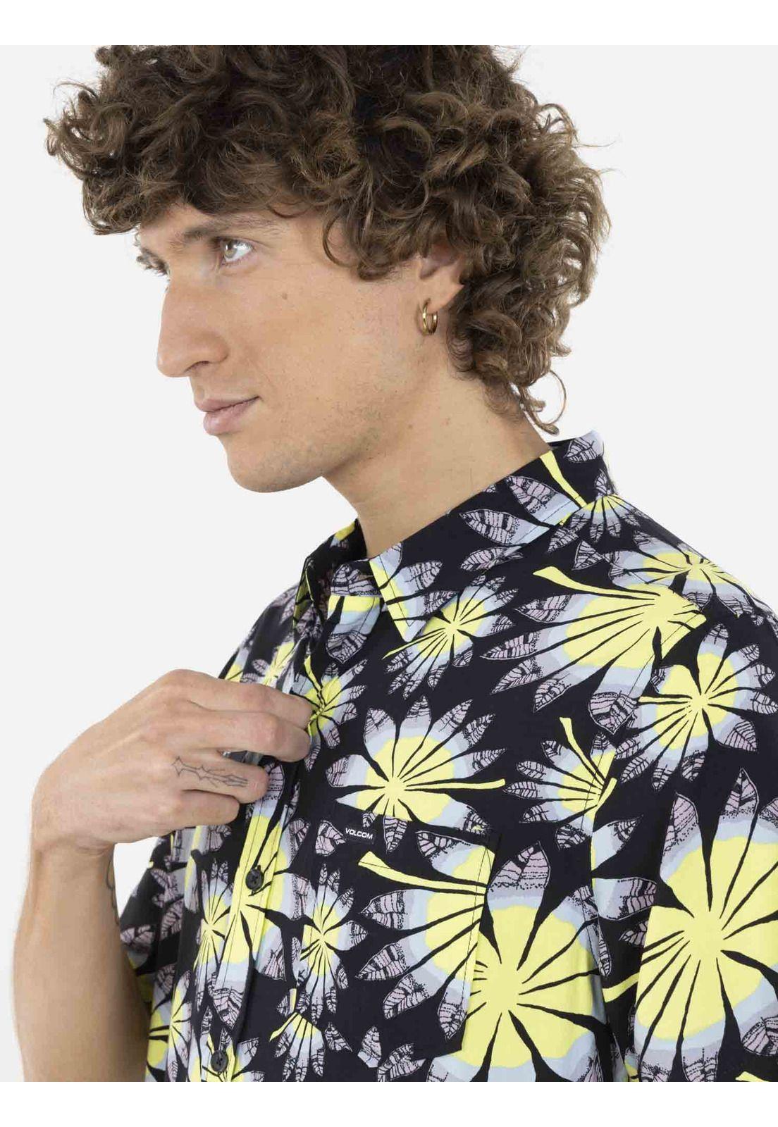 Camisa FUJI LEAF SHORT SLEEVE SHIRT Hombre Multicolor Volcom-3