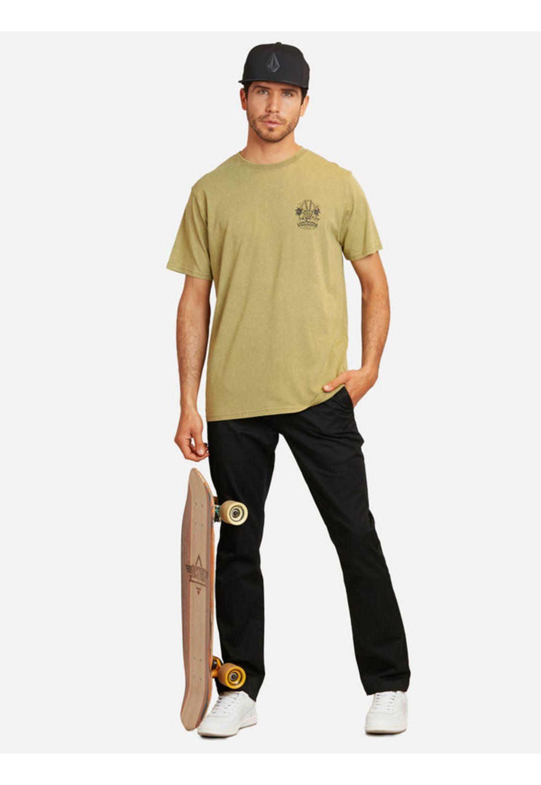 Polera Peace Out Acid Sst Khaki Hombre Volcom-4