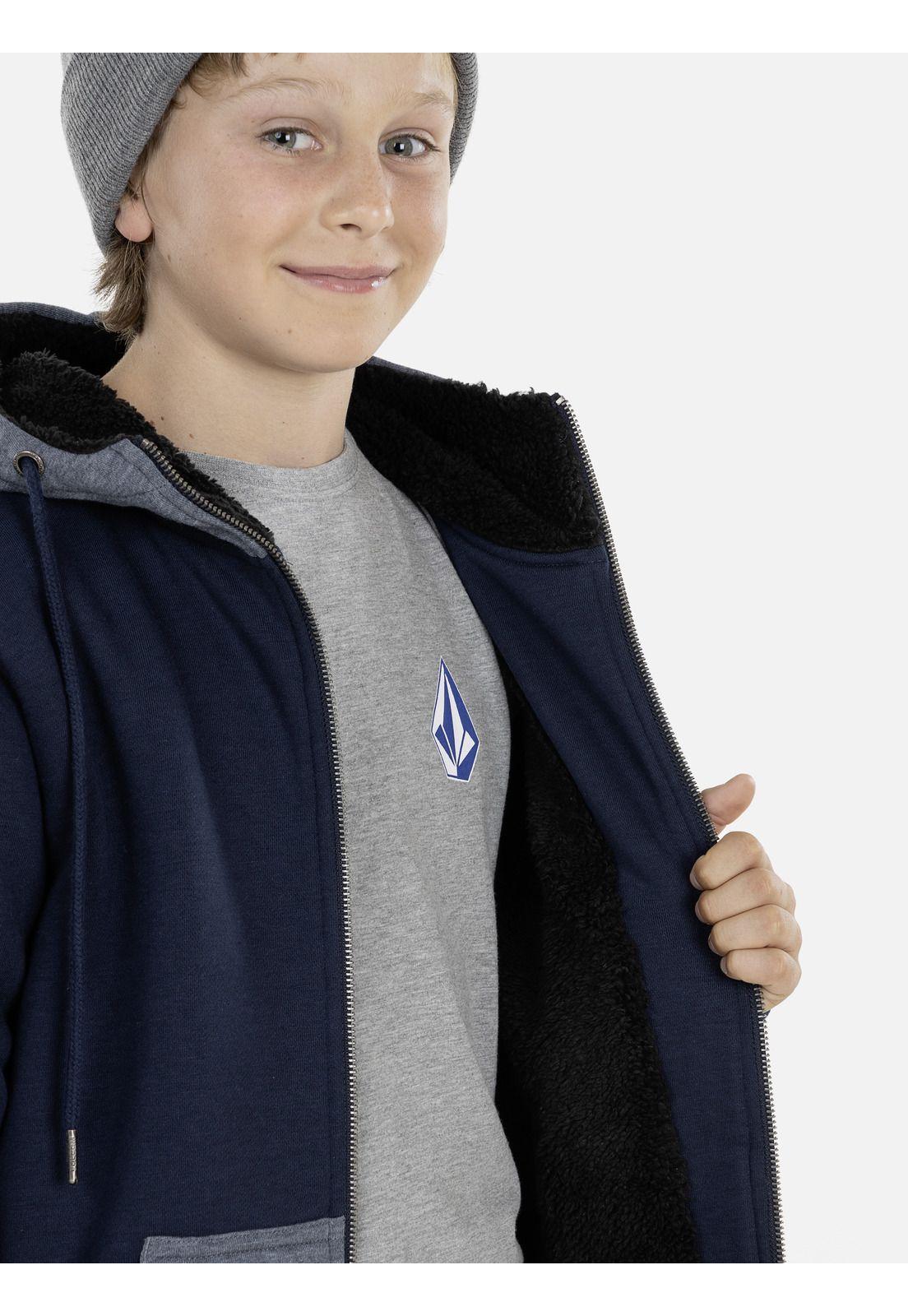 Poleron Fullzipper Juvenil 7O145-MI20 Azul Volcom-3