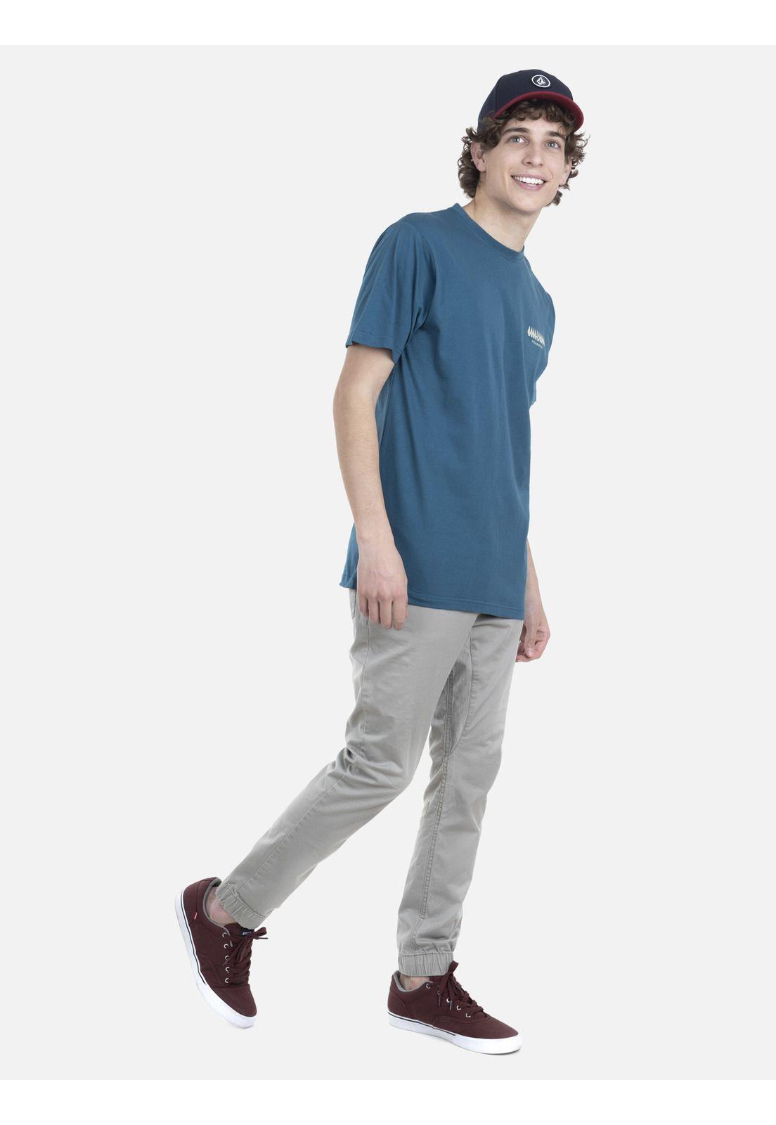 Polera M/C Básica Hombre 7P117-MV22 Azul Volcom-3