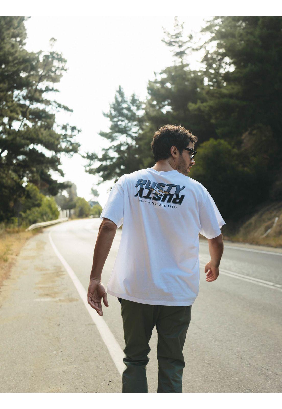 Polera MC Double Or Quits Blanco Hombre Rusty-2