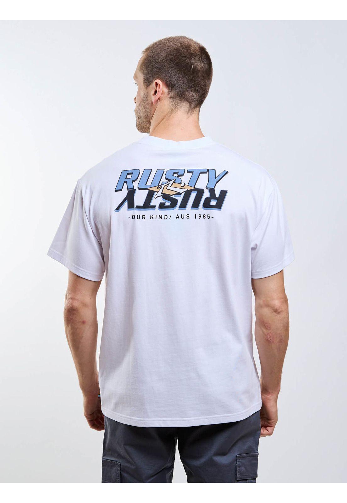 Polera MC Double Or Quits Blanco Hombre Rusty-4