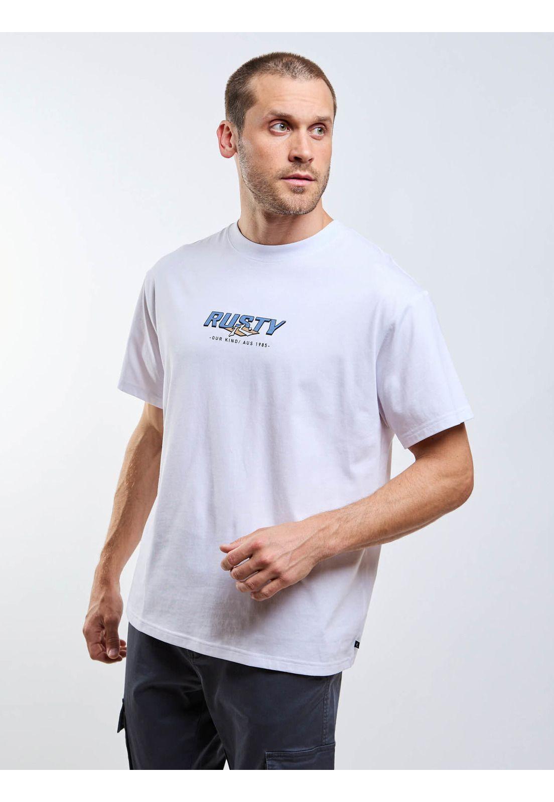 Polera MC Double Or Quits Blanco Hombre Rusty-7