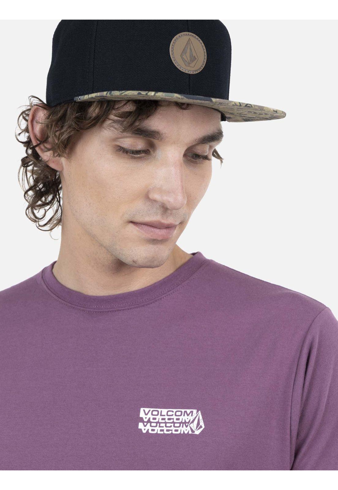 Polera M/C Básica Hombre 7P114-MV22 Burdeo Volcom-2