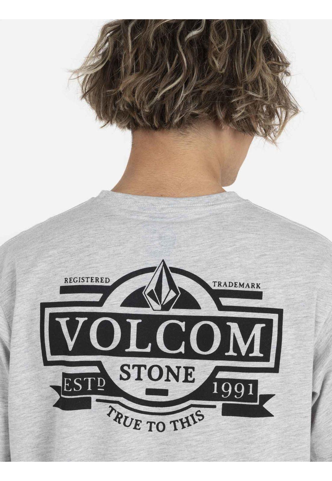 Polera M/C Básica Hombre 7P112-MV22 Gris Volcom-2