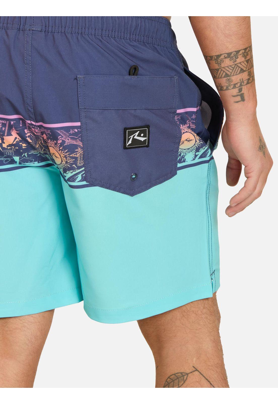 Traje De Baño Corto Surfo Multicolor Hombre Rusty-2