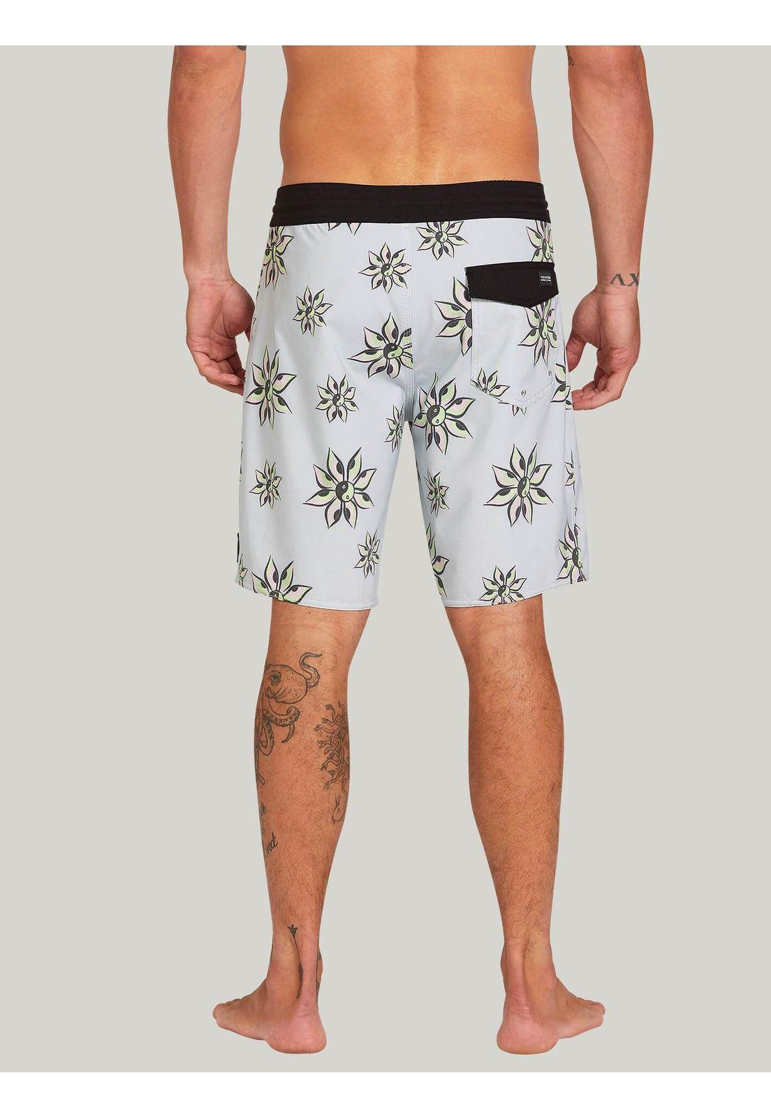 Traje De Baño Hombre BURCH STONEY 22 Blanco Volcom-1