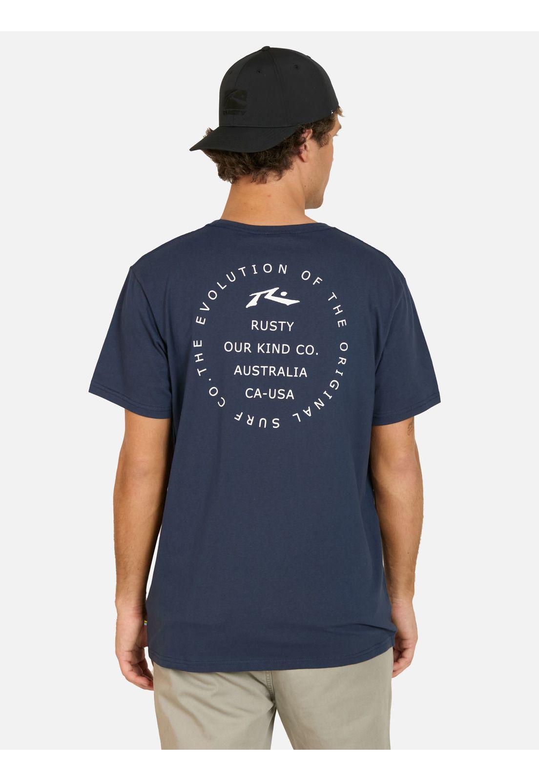 Polera MC Drift Azul Hombre Rusty-1