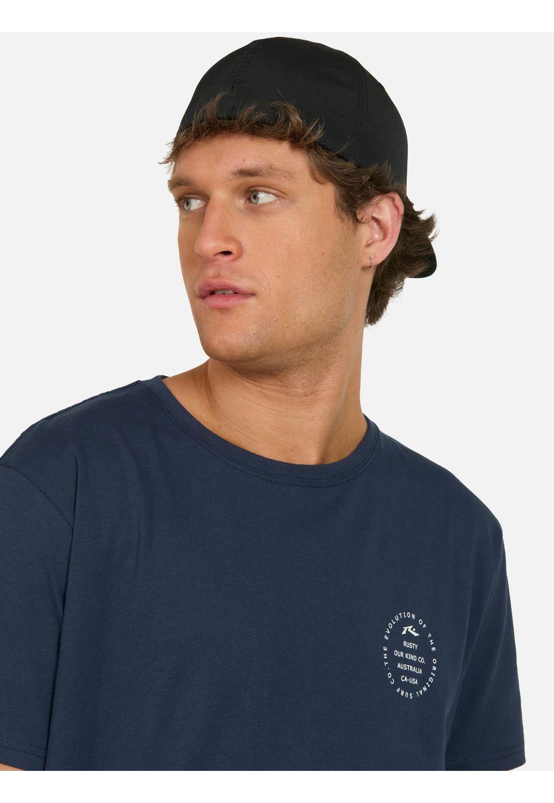 Polera MC Drift Azul Hombre Rusty-2