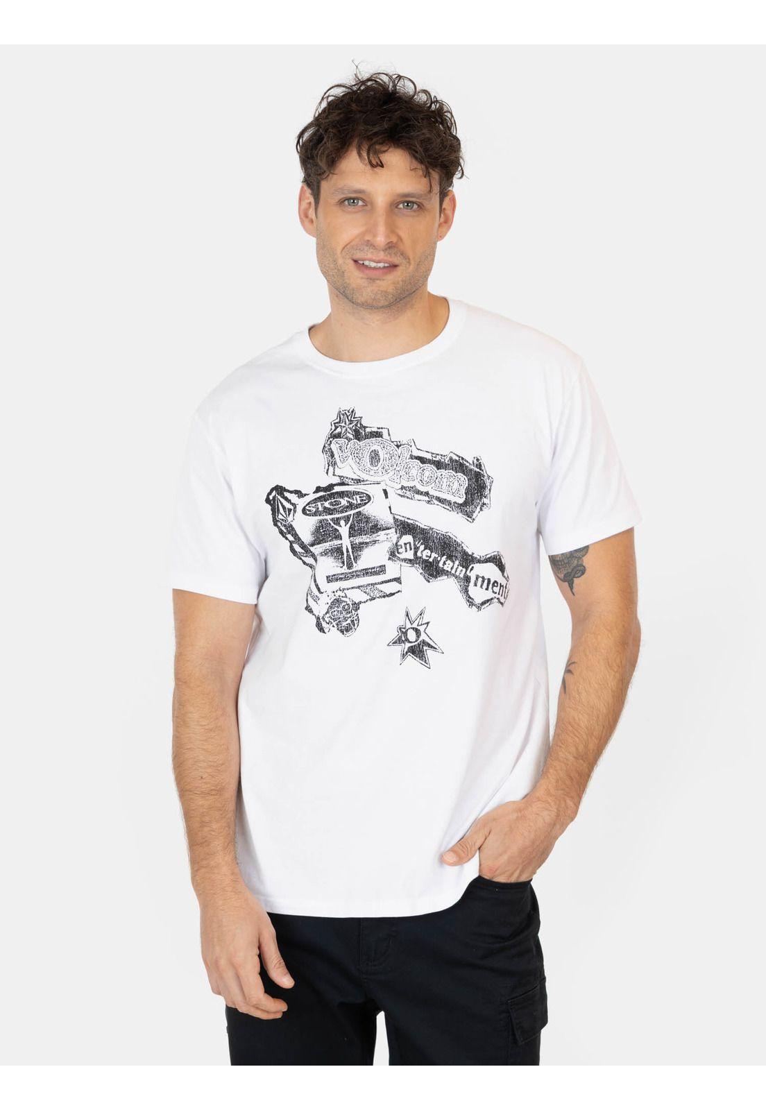 Polera MC Flip Blanco Hombre Volcom-0