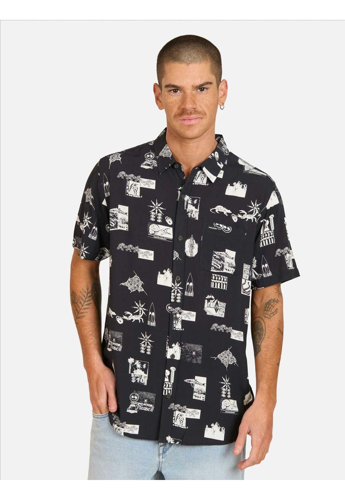 Camisa MC Óleo Multicolor Hombre Volcom-0