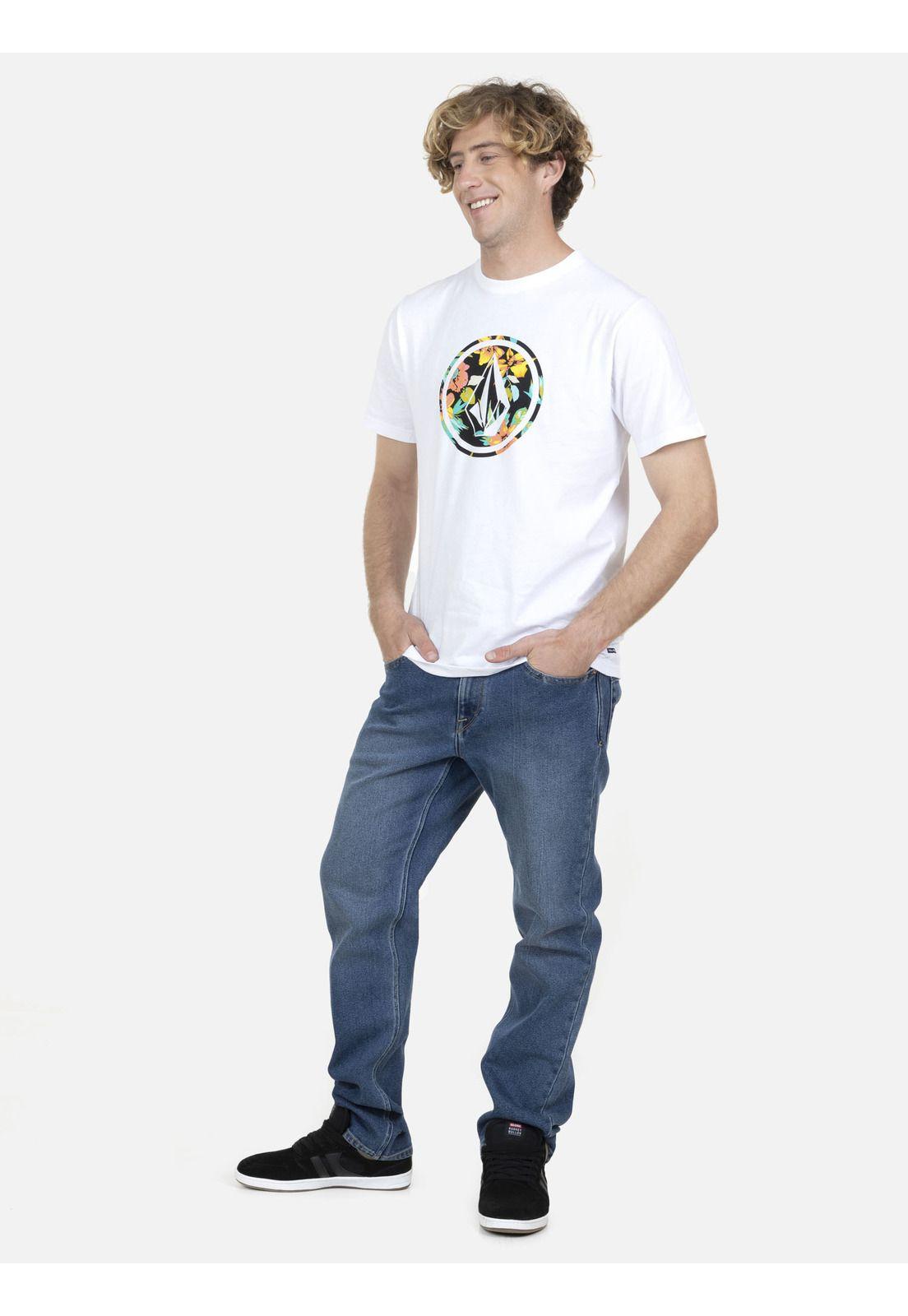 Polera M/C Básica Hombre 7P106-MV22 Blanco Volcom-3