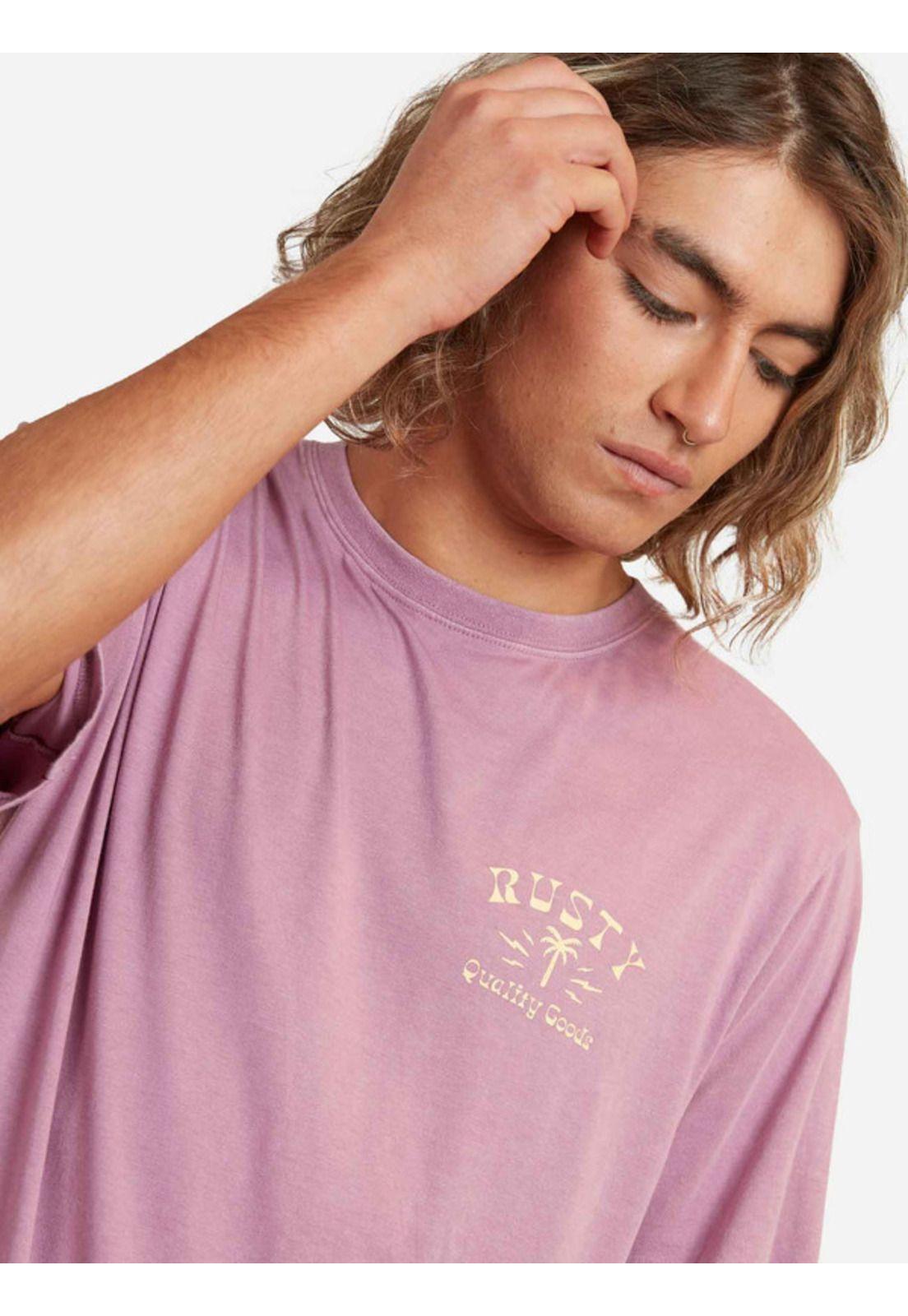 Polera Electric Palm Sst Morado Hombre Rusty-3