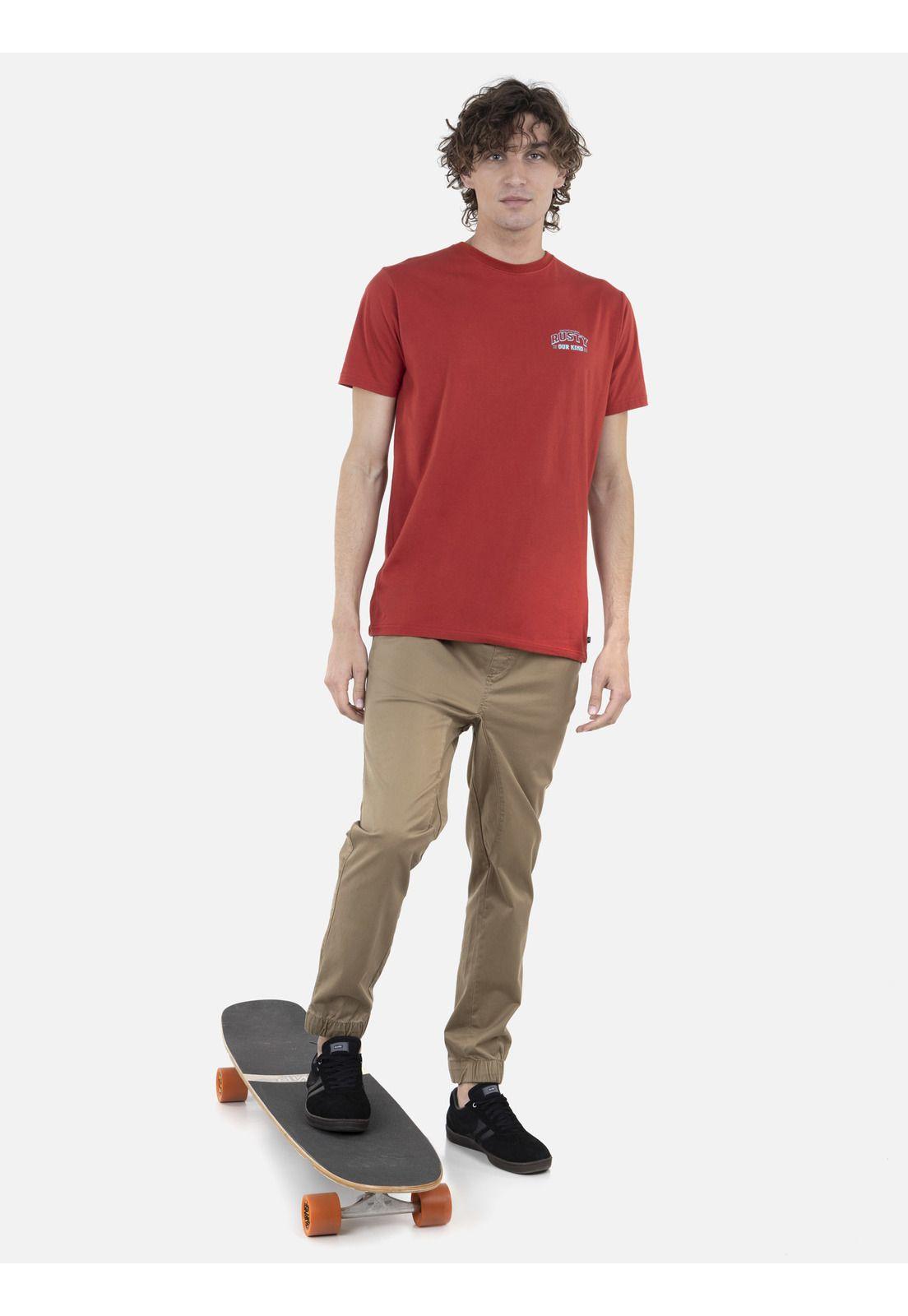 Polera Hombre TRADE S/S TEE Rojo Rusty-3