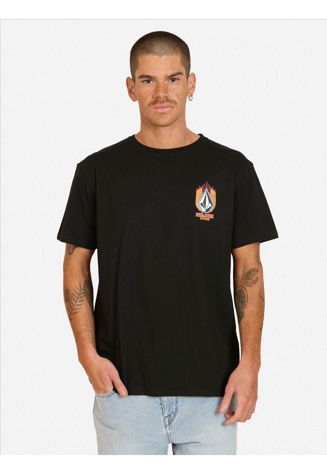 Polera MC Dragginstone Negro Hombre Volcom-0