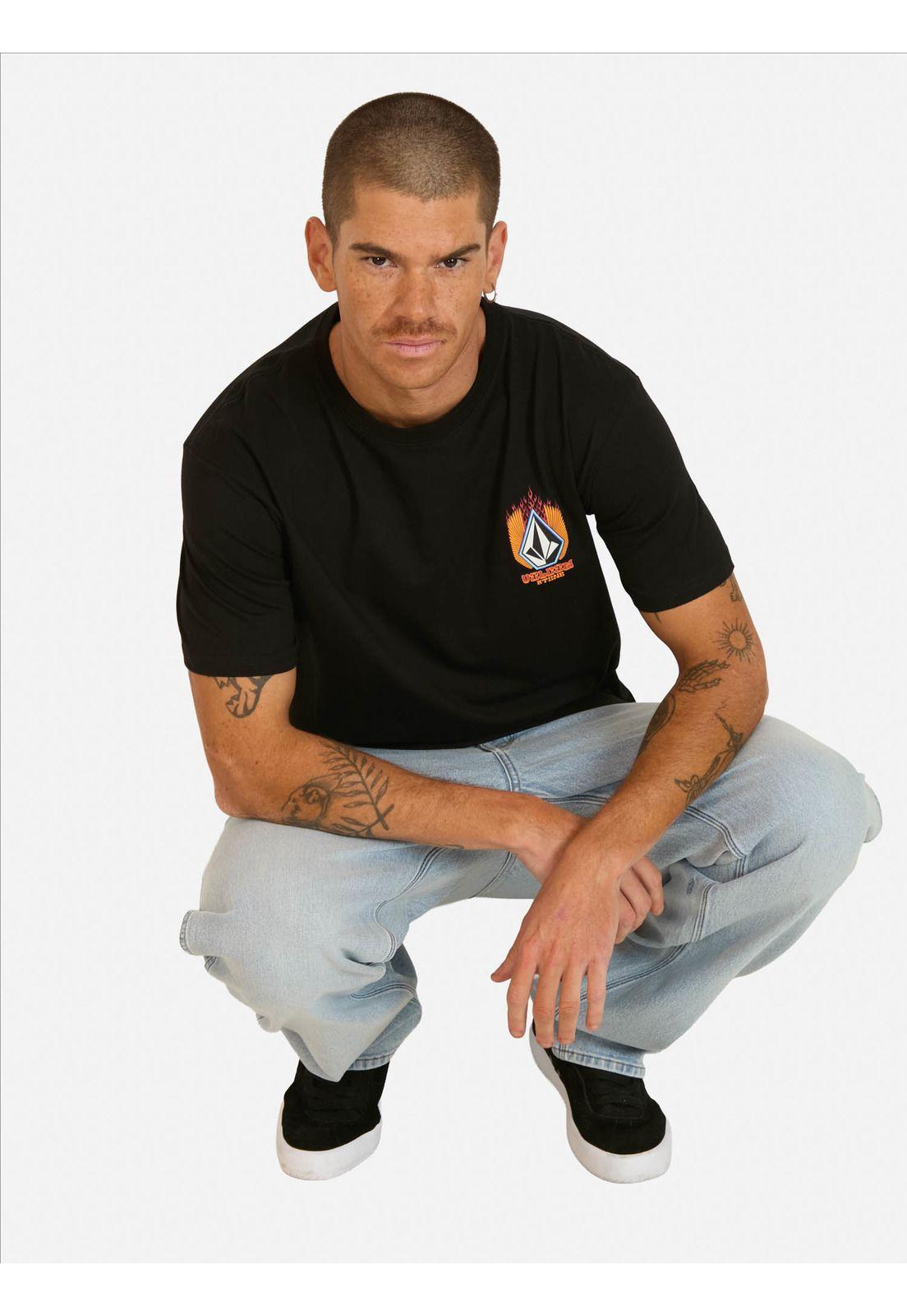 Polera MC Dragginstone Negro Hombre Volcom-3