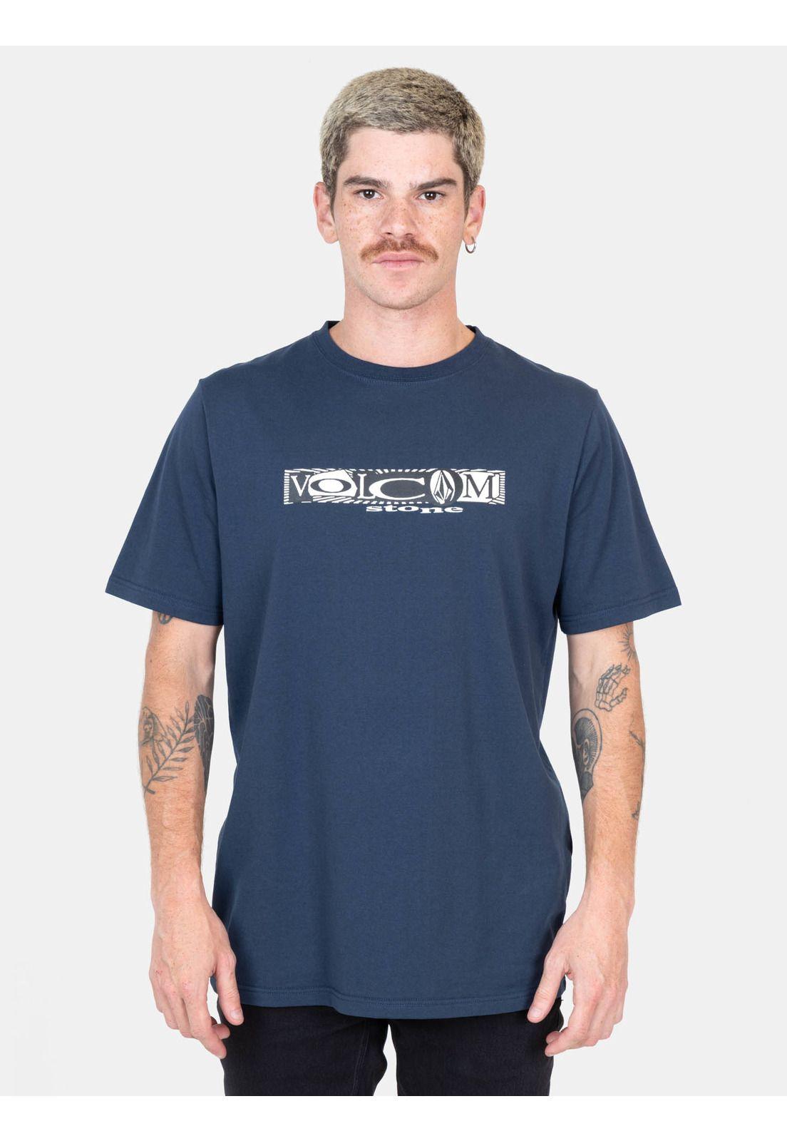 Polera MC Critter Azul Marino Hombre Volcom-0