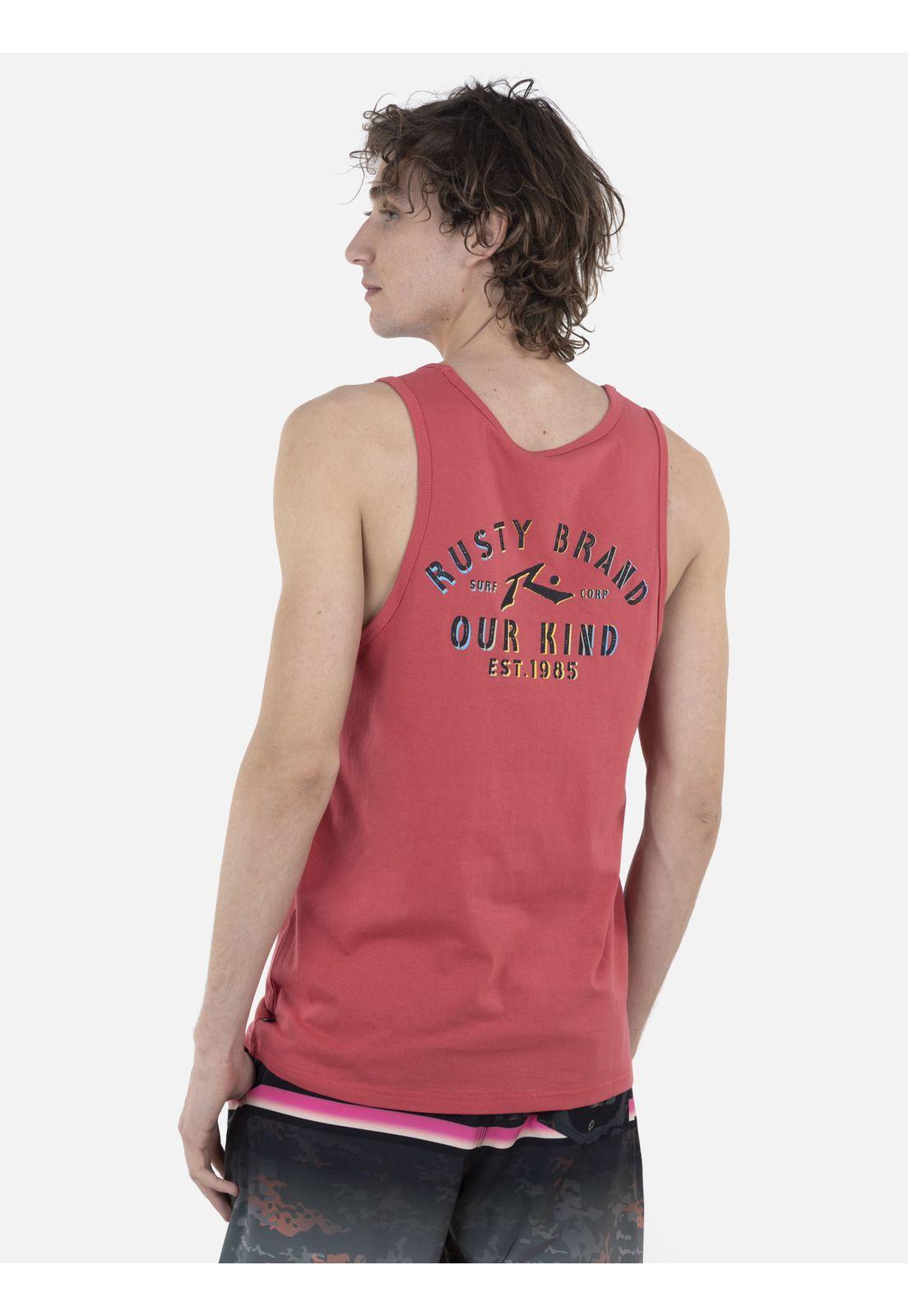 Polera Hombre SURF CO TANK Rojo Rusty-1